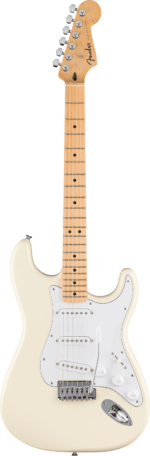 Fender Electric Guitars // Standard Stratocaster®, Maple Fingerboard, White Pickguard, Olympic White