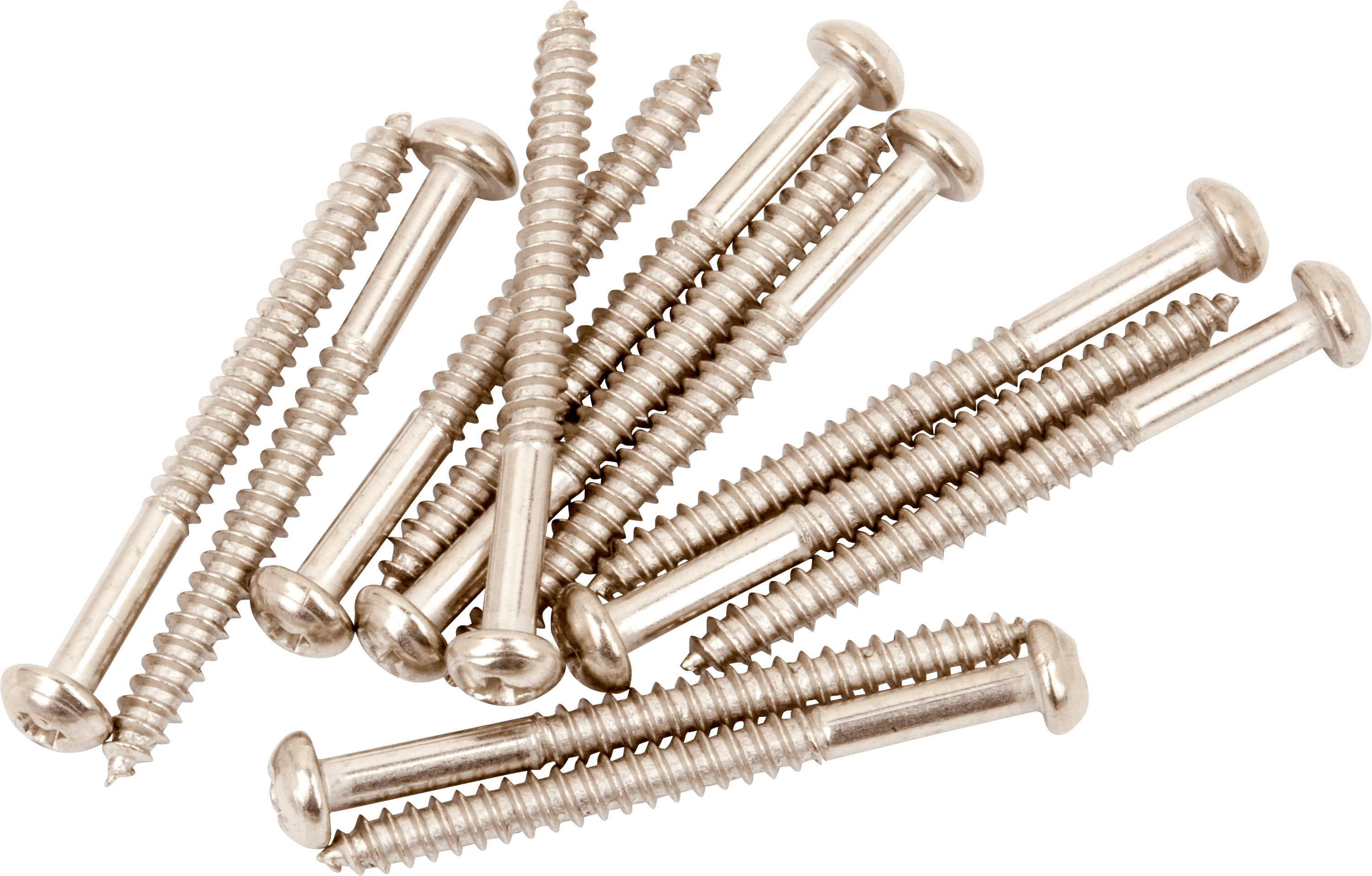 Fender Mounting Hardware // Pure Vintage Bass Pickup Mounting Screws, 4 x 1 1/4", (12)