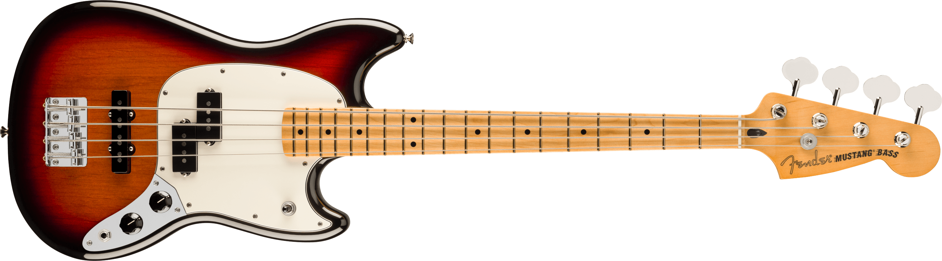 Fender Bass Guitars // Player II Mustang® Bass PJ, Maple Fingerboard, 3-Color Sunburst