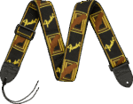 Fender Straps // Monogrammed Strap, Black/Yellow/Brown, 2"