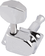 Fender Tuning Machines // 70s "F" Style Stratocaster®/Telecaster® Tuning Machines Chrome (6) – Image 2