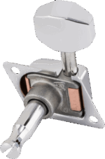 Fender Tuning Machines // 70s "F" Style Stratocaster®/Telecaster® Tuning Machines Chrome (6) – Image 3