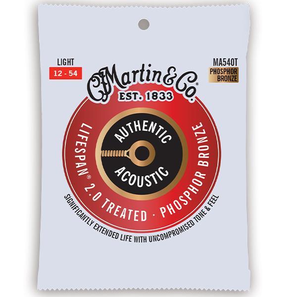 Martin - Authentic Ac., Lifespan Treated - 92/8 Phos. Bronze .012-.054 - Light