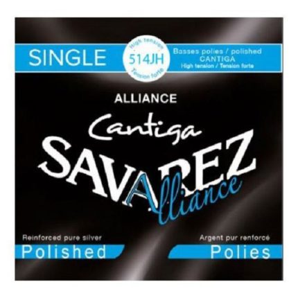 Savarez - Cl. CANTIGA 4ème RE-D filée argent polie, tension forte
