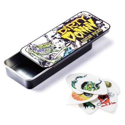 Dunlop - Picks DIRTY DONNY Tortex, .73mm, Boîte métallique de 6 plectres, (1 de chaque modèle)