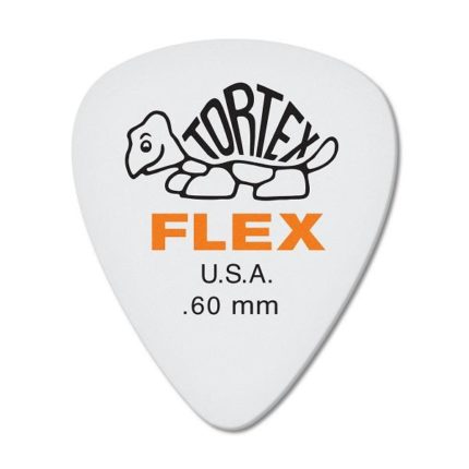 Dunlop - Picks TORTEX FLEX Standard .60mm white/orange - Bag of 72