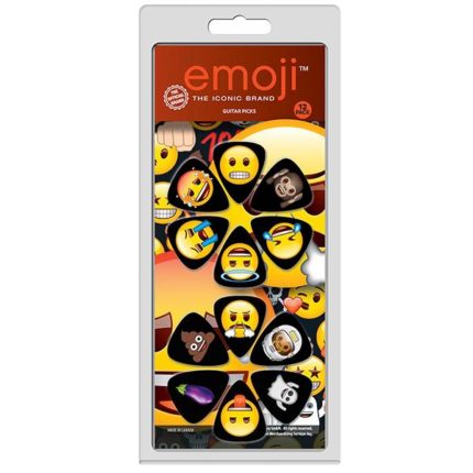 PERRI’S Leathers - EMOJI Official Licensing Variety Pack Celluloid Guitar Picks - 12 Pack