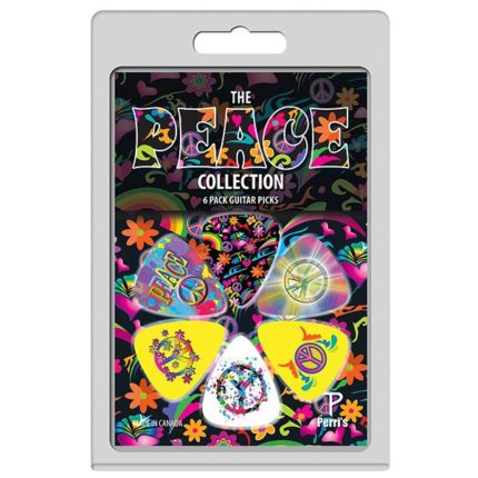 PERRI’S Leathers - PERRI'S THE PEACE Collection Guitar Picks, 0.71mm Medium Celluloid - 6 Pack