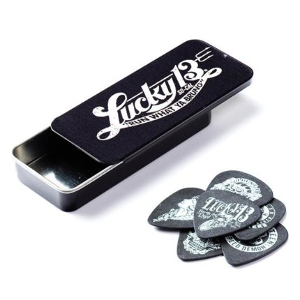 Dunlop - Picks, LUCKY 13 Tortex, Tin Box (6 picks) "Rock & Roll Art" .73mm