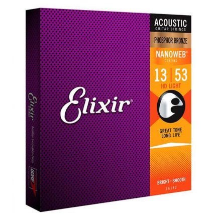 Elixir - Ac. NANOWEB Phosphor Bronze Coating .013-.053, HD Taylor Light