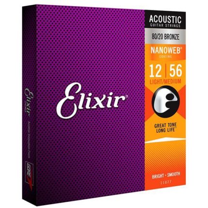 Elixir - Ac. NANOWEB 80/20 Bronze Coating .012-.056, Light-Medium