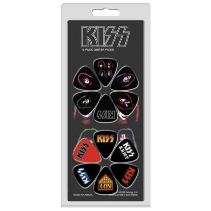 PERRI’S Leathers - KISS Official Licensing Variety Pack Celluloid Guitar Picks - 12 Pack