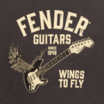 Fender Men's Clothing // Fender® Wings To Fly T-Shirt, Vintage Black, XL – Image 3