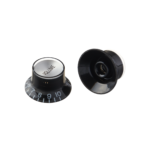 Gibson Top Hat Knobs Black with Silver Metal Insert – Image 2
