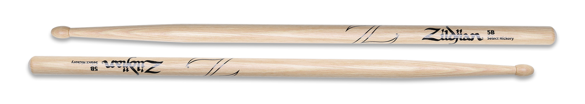 ZILDJIAN Drum Sticks, Hickory Wood Tip Serie, 5B, natur