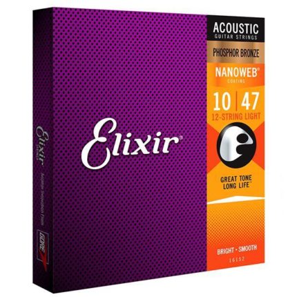 Elixir - Ac. NANOWEB Phosphor Bronze Coating 12-String .010-.047, Light