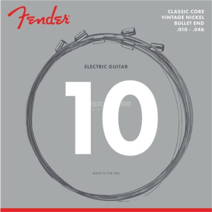 Fender Strings // Classic Core Electric Guitar Strings, 255R, Nickel-Plated Steel, Ball Ends (.010-.046)