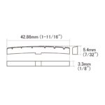 HOSCO® SILLET EN OS STYLE FENDER® RADIUS 9.5' 42.86 x 5.4 x 3.3mm TEINTÉ NOIR – Image 3