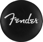 Fender Fan Cave // Fender® Spaghetti Logo Pick Pouch Barstool, Black/Chrome, 30" – Image 3