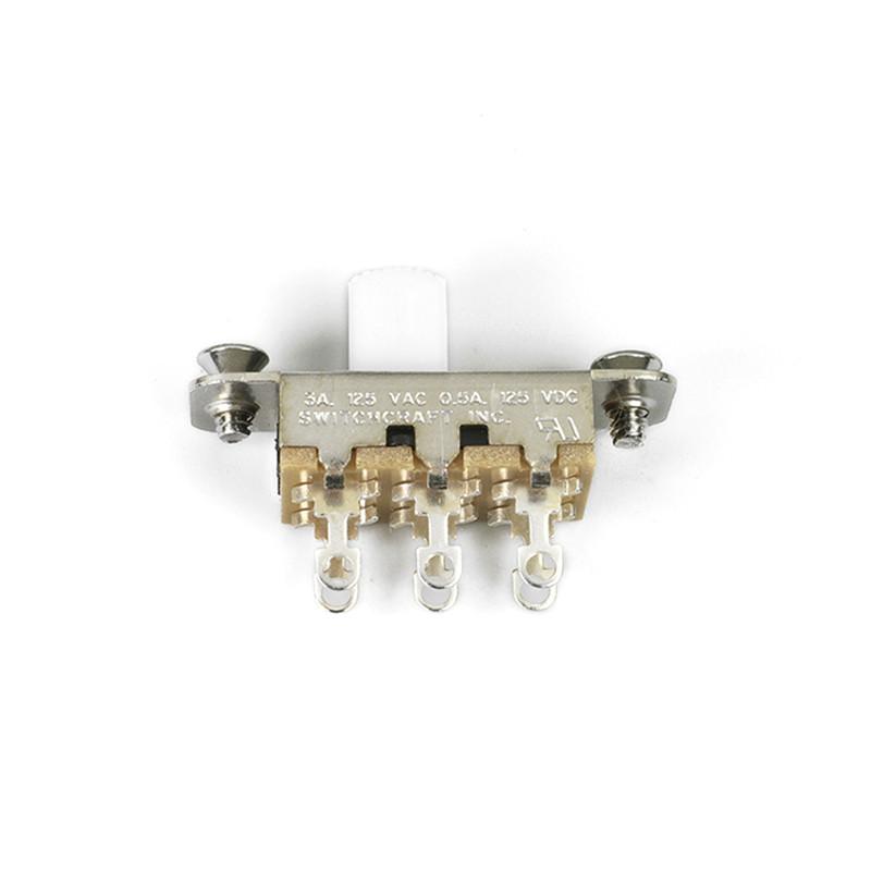 SWITCHCRAFT® SELECTEUR ON-ON POUR JAZZMASTER® / JAGUAR® BOUTON BLANC – Image 1