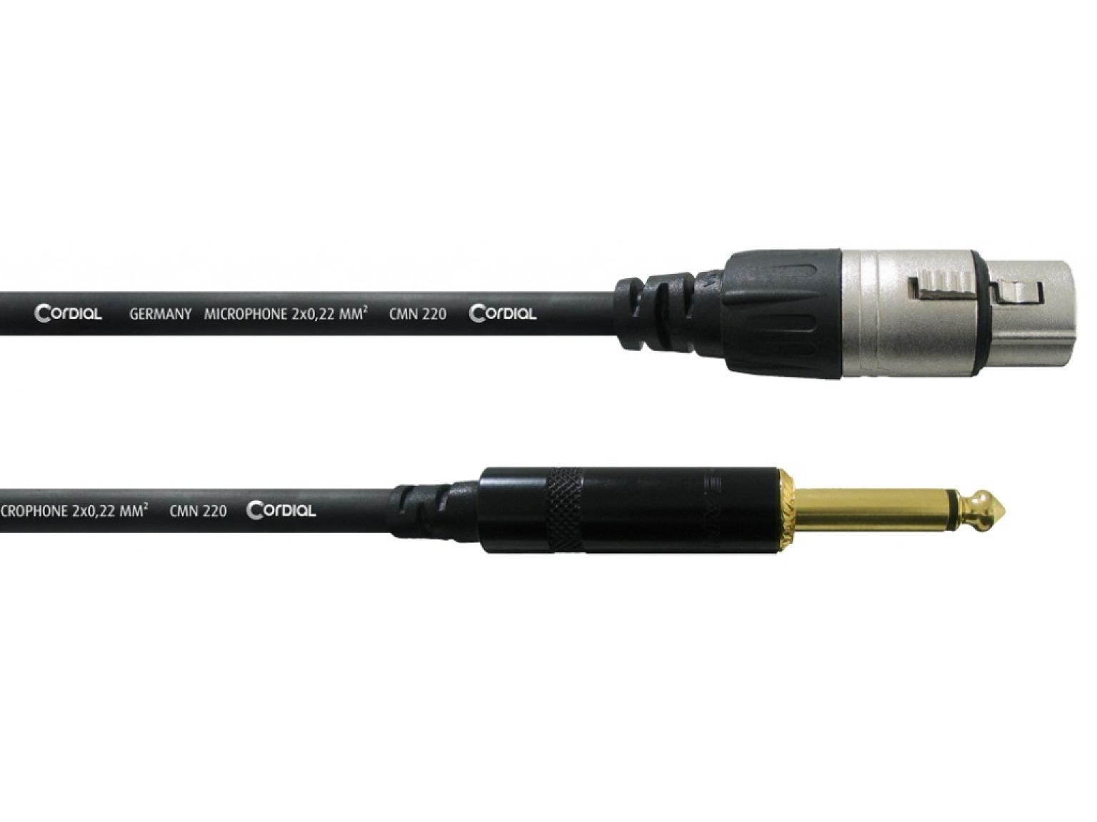 CORDIAL CCM 10 FP câble microphone XLRf - Jack, 10m – Image 1