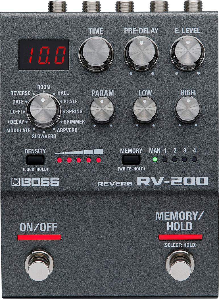 BOSS DELAY / REVERB RV-200 - 200 SERIES REVERB PEDAL WITH 12 MODES AND MIDI – Image 1
