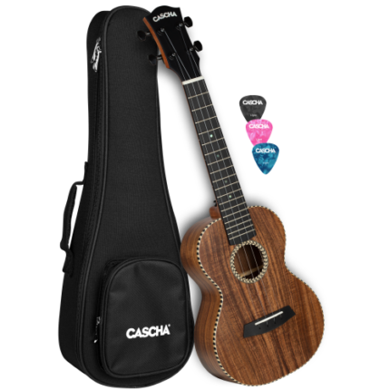 Ukulele All Solid Acacia Concert Set CASCHA
