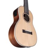 ALVAREZ AU70WBE/6 Natural Satin Baritone/6 String Travel Guitar, AUE20 EQ with Tuner – Image 5