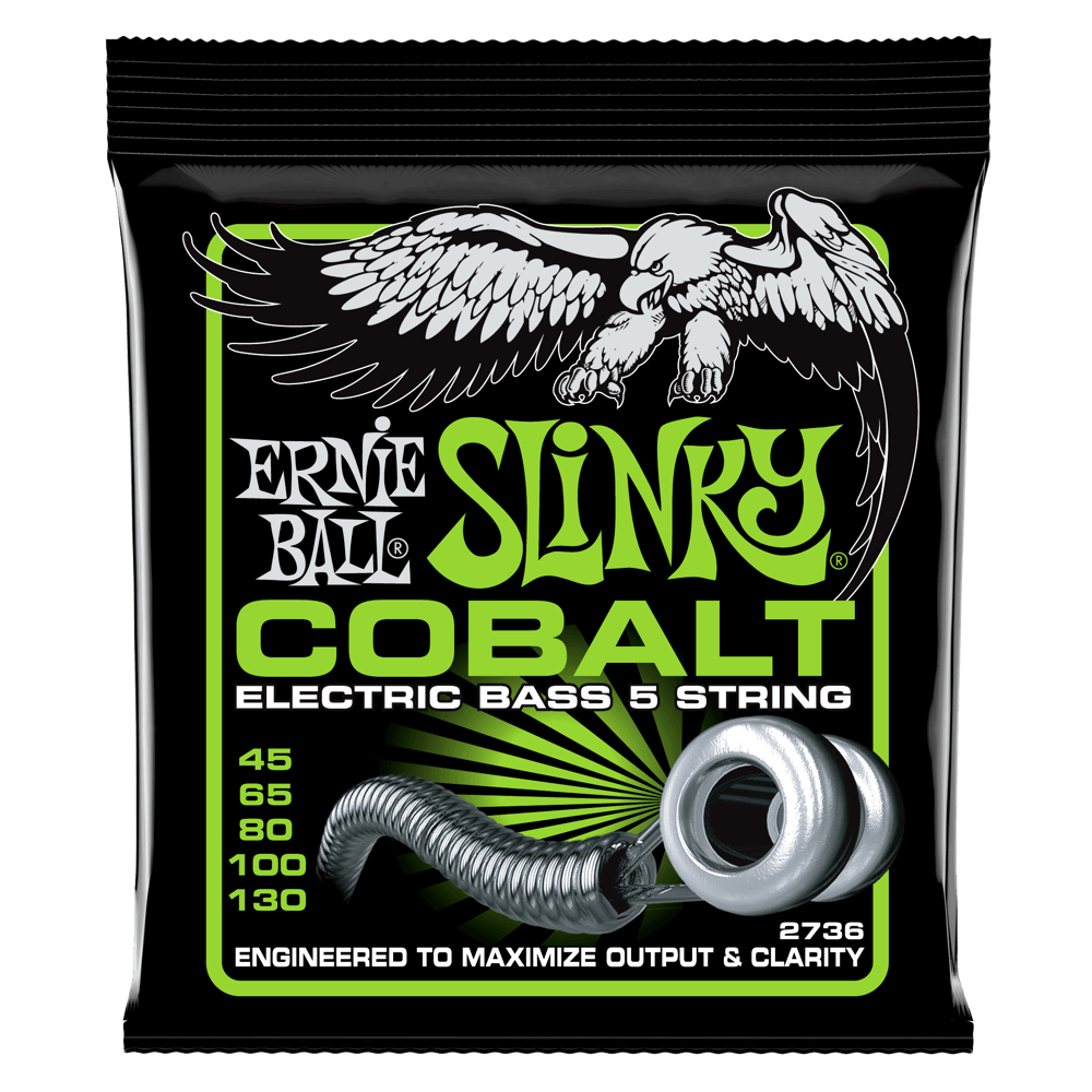 ERNIE BALL Saitensatz, E-Bass, Slinky Cobalt 5-String, Regular 45-130 – Image 1