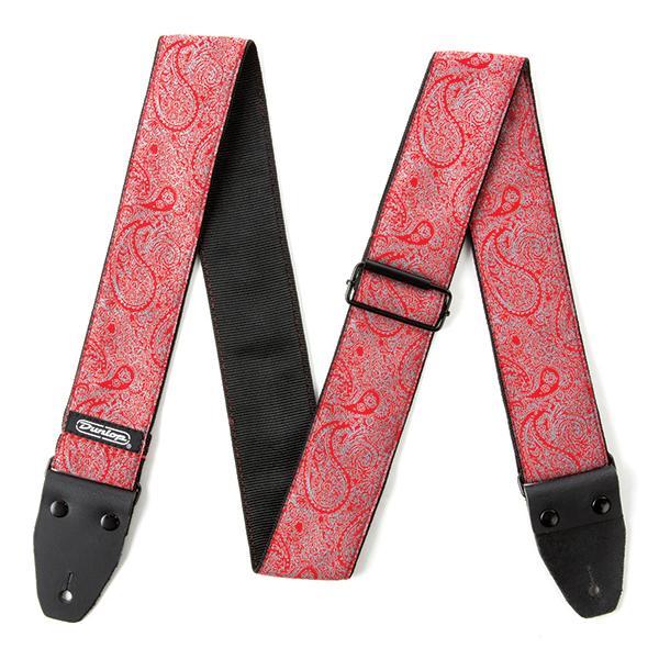 Dunlop - Sangle, D-67 Series Jacquard-woven 50mm, Paisley Red – Image 1