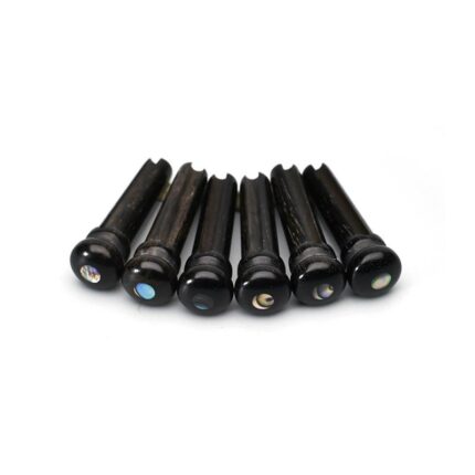 CHEVILLES GUITARE ACOUSTIQUE POINT ABALONE 5.5mm ÉBÈNE (6pcs)