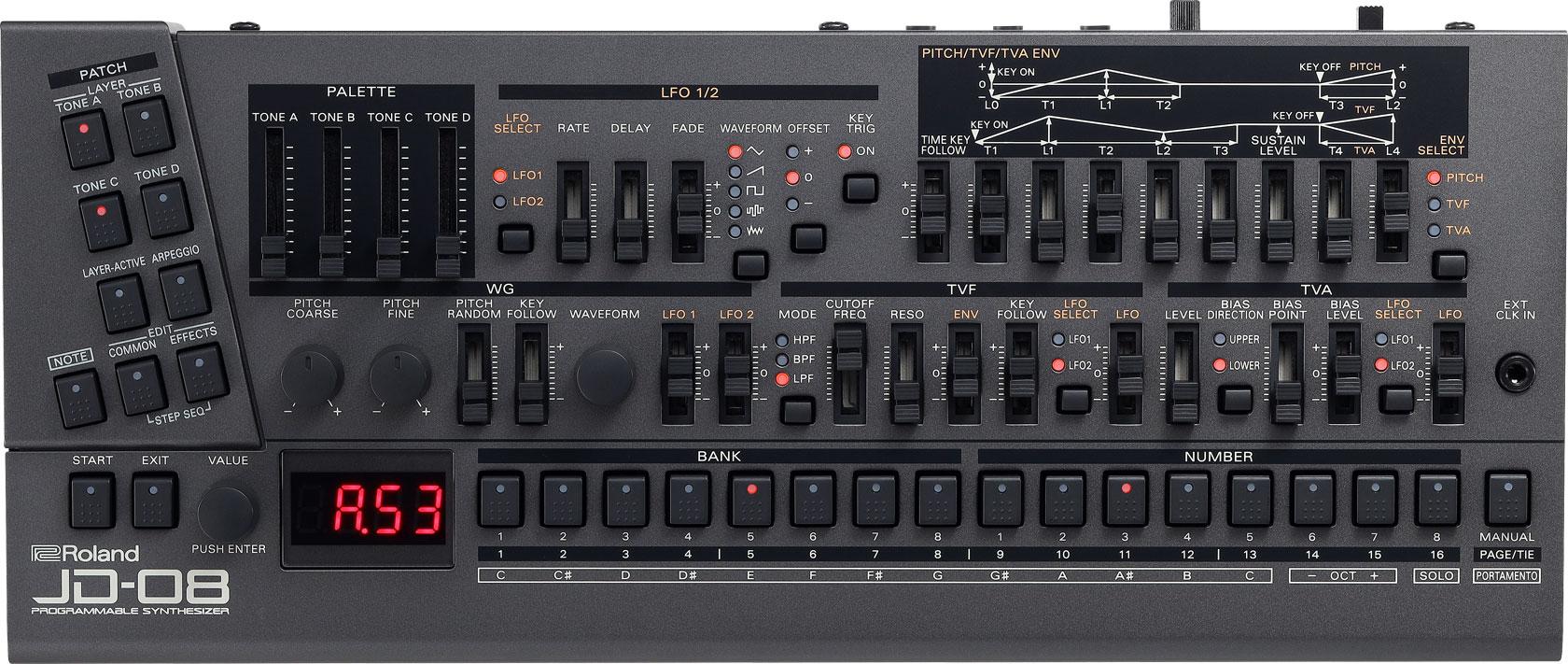ROLAND SYNTHESIZER JD-08 - MODERN REPRODUCTION OF THE ICONIC JD-800 – Image 1