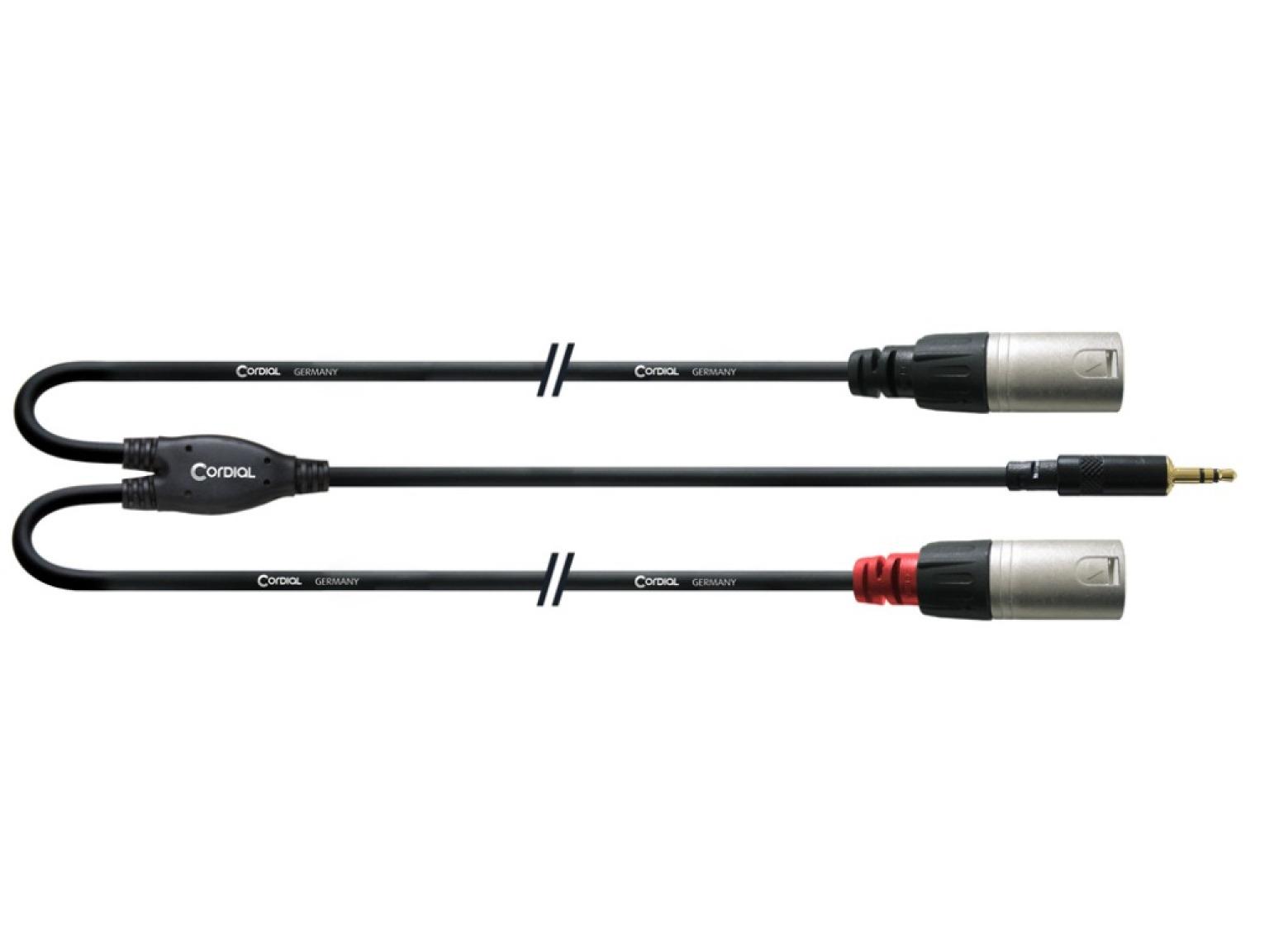 CORDIAL CFY 1.5 WMM-LONG câble-Y, 1.5m, MiniJack - 2x XLRm – Image 1