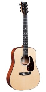 Martin Guitar, DJr-10E Spruce, Junior Series, MX, Solid Sitka Spruce Top, Sapele Back and Sides, Satin, Fishman® Sonitone electronics, Gig Bag Included