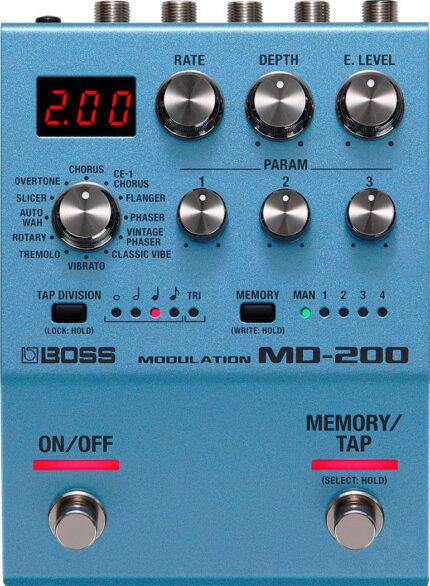 BOSS MODULATION MD-200 - 200 SERIES REVERB PEDAL WITH 12 MODES AND MIDI