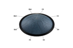 MEINL Sonic Energy 10" Compact Steel Tongue Drum do mineur 8 notes 432 Hz bleu marine – Image 2