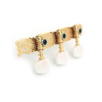 DER JUNG® MÉCANIQUES CLASSIQUE 3+3 LYRE BOUTON NACRÉ DORÉ – Image 2