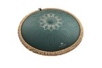 MEINL Sonic Energy 16" Octave Steel Tongue Drum fa dièse mineur 9 notes 432 Hz vert foncé motif floral gravé