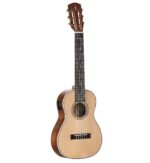 ALVAREZ AU70WBE/6 Natural Satin Baritone/6 String Travel Guitar, AUE20 EQ with Tuner