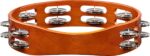 MEINL Percussion Traditional Tambourine 2 Rows - Steel - Brown – Image 3