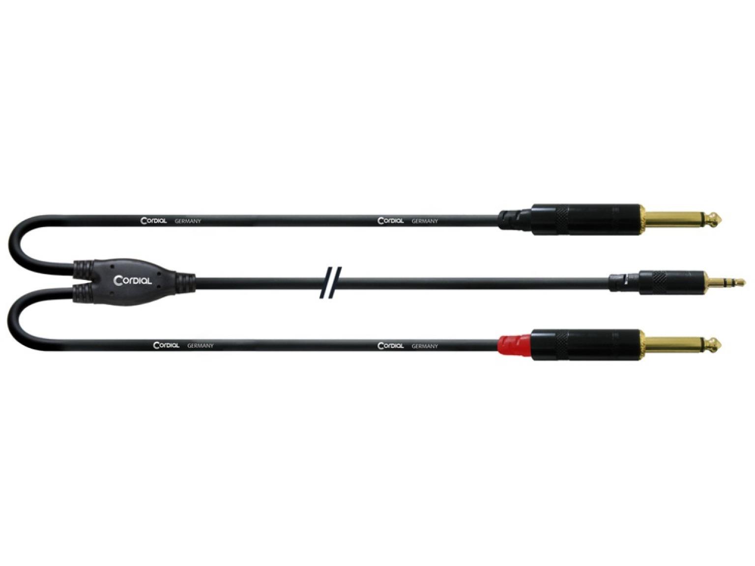 CORDIAL CFY 1.5 WPP câble Y, 1.5m, MiniJack- 2x Jack – Image 1