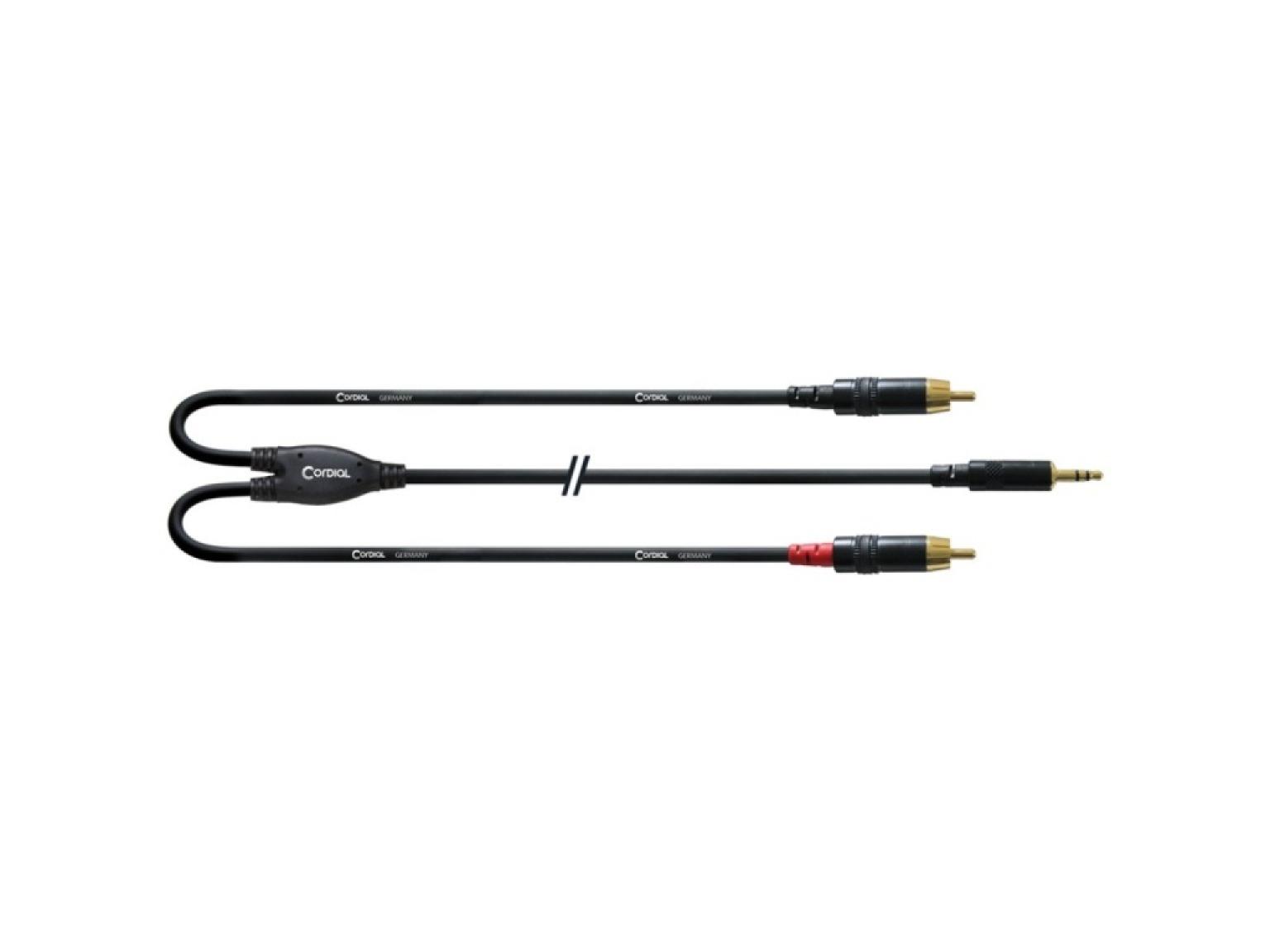 CORDIAL CFY 1.5 WCC câble Y, 1.5m, MiniJack- 2x RCA – Image 1