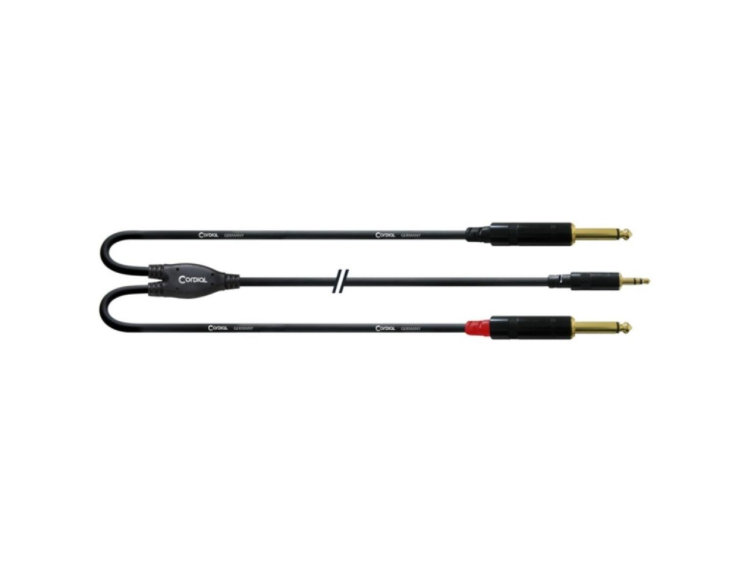 CORDIAL CFY 3 WPP câble Y, 3m, MiniJack- 2x Jack – Image 1