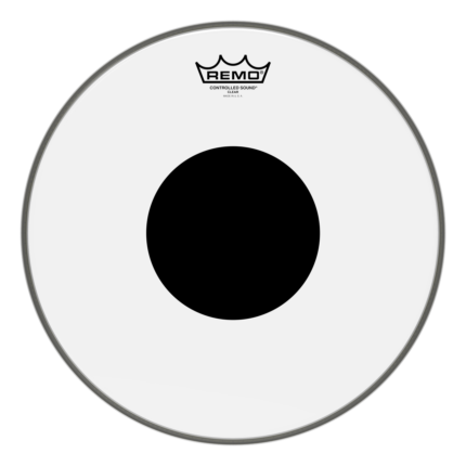 Remo CS-0314-10- CS-0314-10 Controlled Sound, 14" Clear, Black Dot