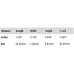TUSQ® SILLET DE TÊTE BASSE 41 x 4.6 x 8.8mm E-G=31.1mm – Image 2