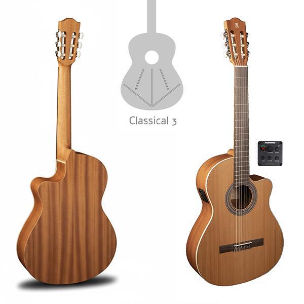 Alhambra Guitar - Z-Nature - Open Pore, Solid Red Ceder Top, Mahogany Back and Sides, 650mm, Fishman EZ Clasica II, Cutaway, Gig Bag included – Image 1