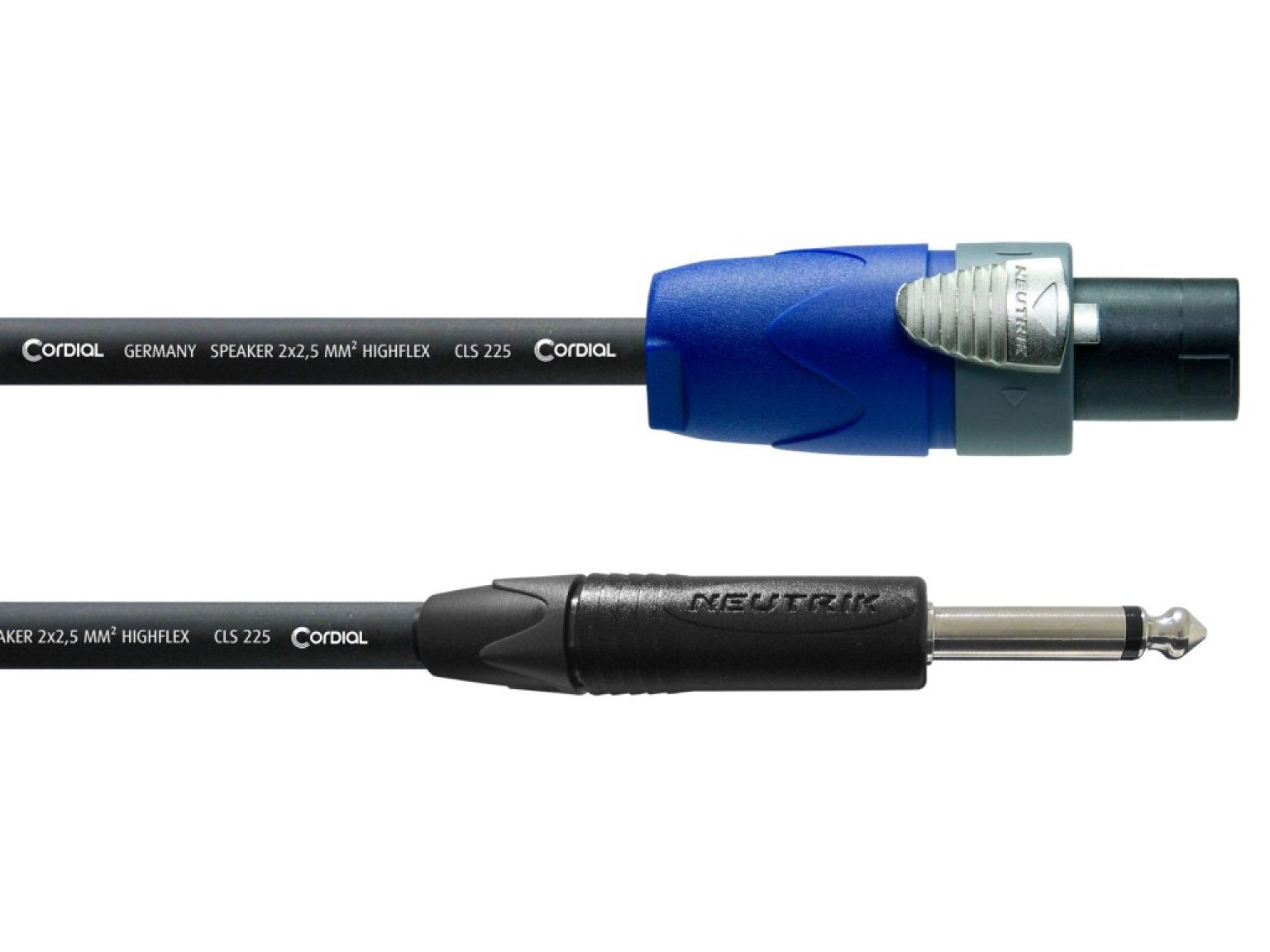 CORDIAL CPL 1.5 LP-25 câble haut-parleur, 1.5m, noir – Image 1
