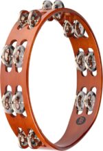 MEINL Percussion Traditional Tambourine 2 Rows - Steel - Brown