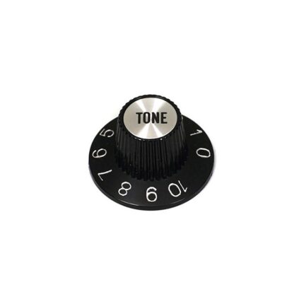 BOUTONS WITCH HAT TONE SILVER TOP POTENTIOMÈTRE US NOIR (2pcs)