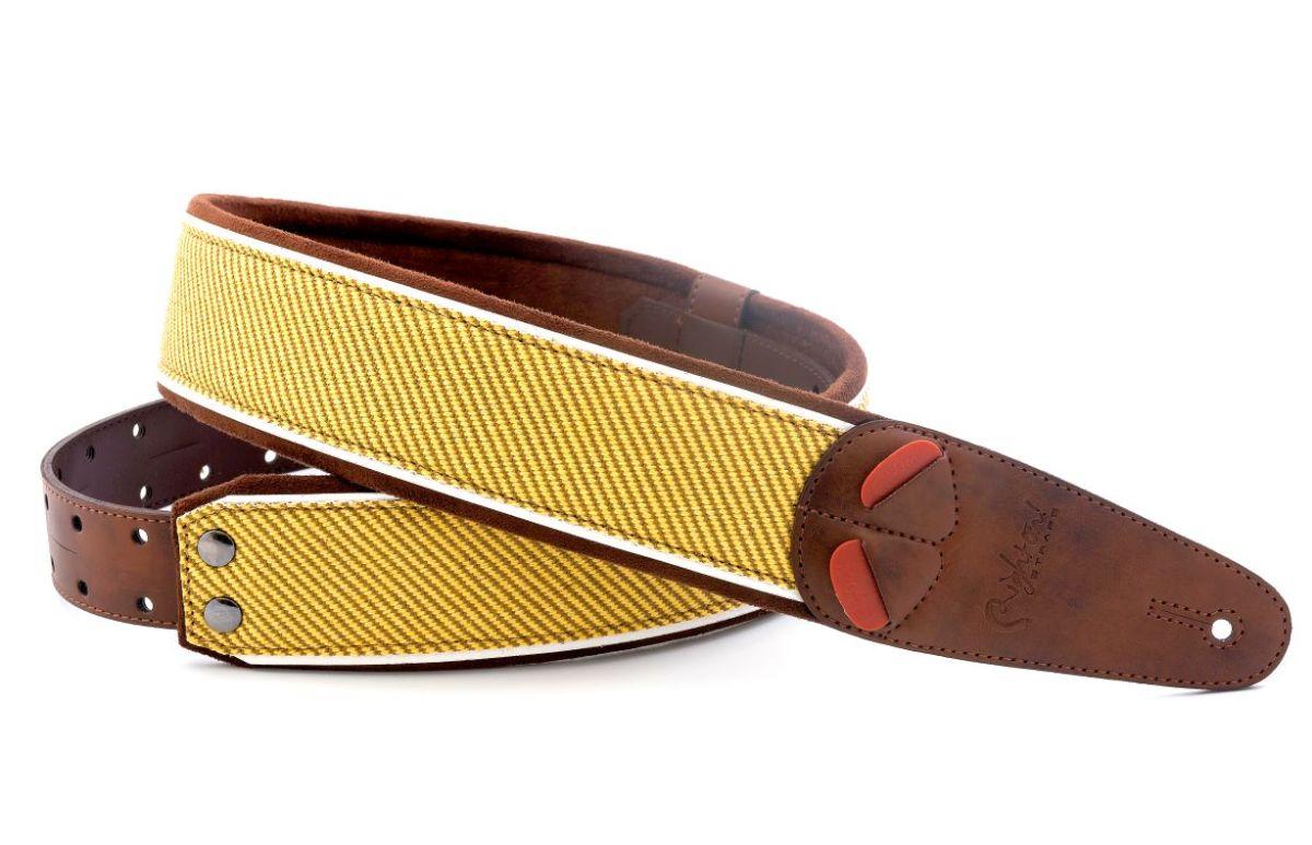 Guitar Strap Mojo TWEED Brown Right On – Image 1